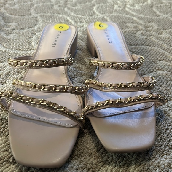 Tahari Pink and Gold Slide Sandals NWT - Picture 3 of 10